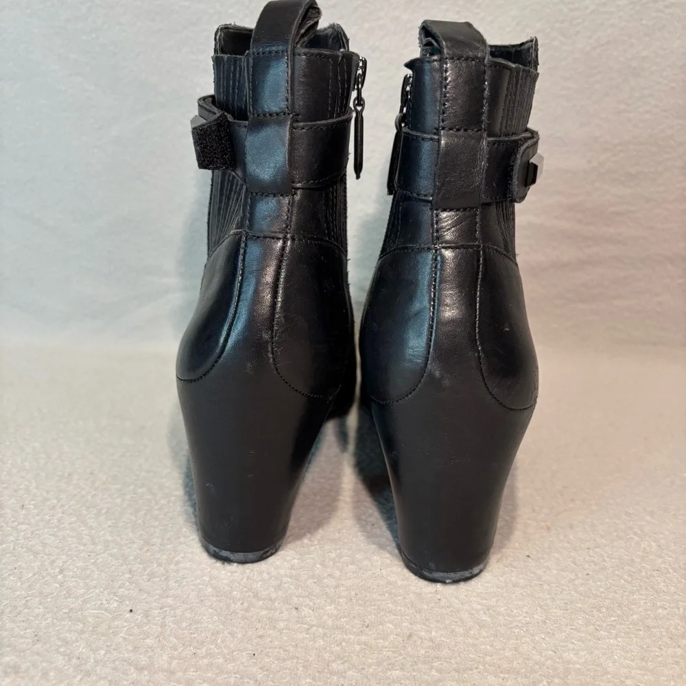 Ecco Alliston black women’s heeled ankle boots EU size 42 side zipper
